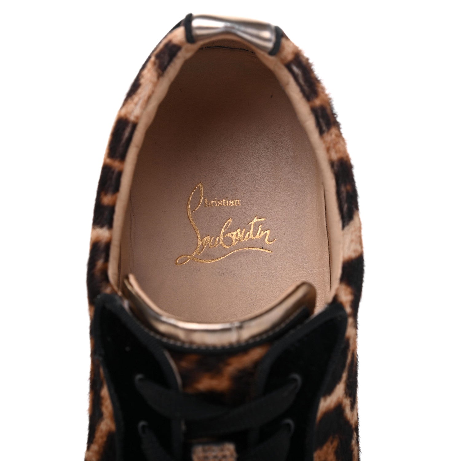 Christian Louboutin Pony Hair Spikes Orlato Flat Sneakers 38.5 Leopard 7 of 26