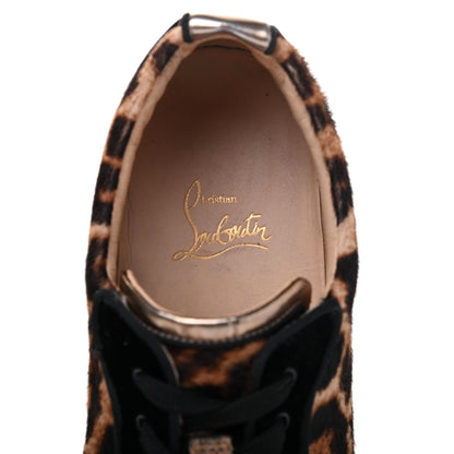 Christian Louboutin Pony Hair Spikes Orlato Flat Sneakers 38.5 Leopard 7 of 26