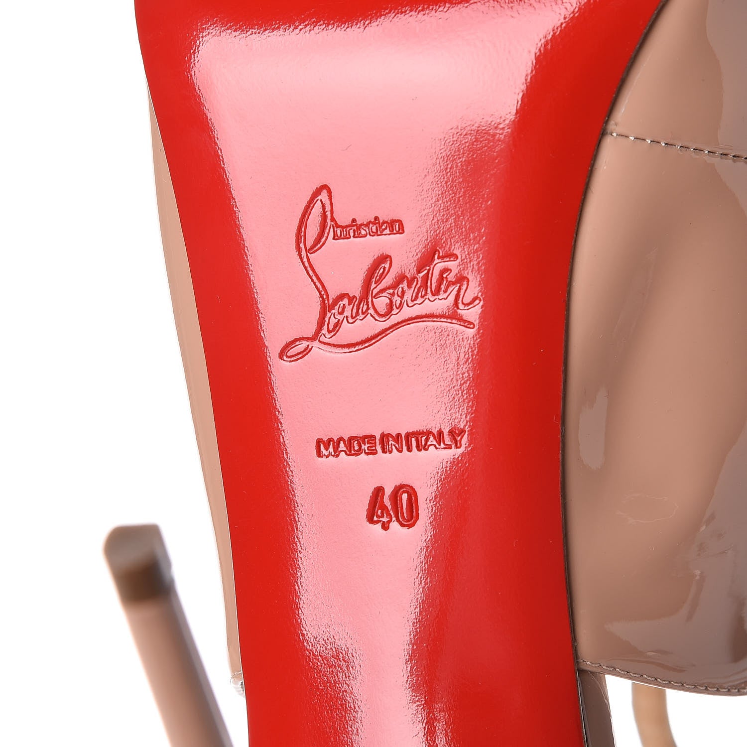 Christian Louboutin Patent Rosie 120 Pumps 40 Nude 7 of 10