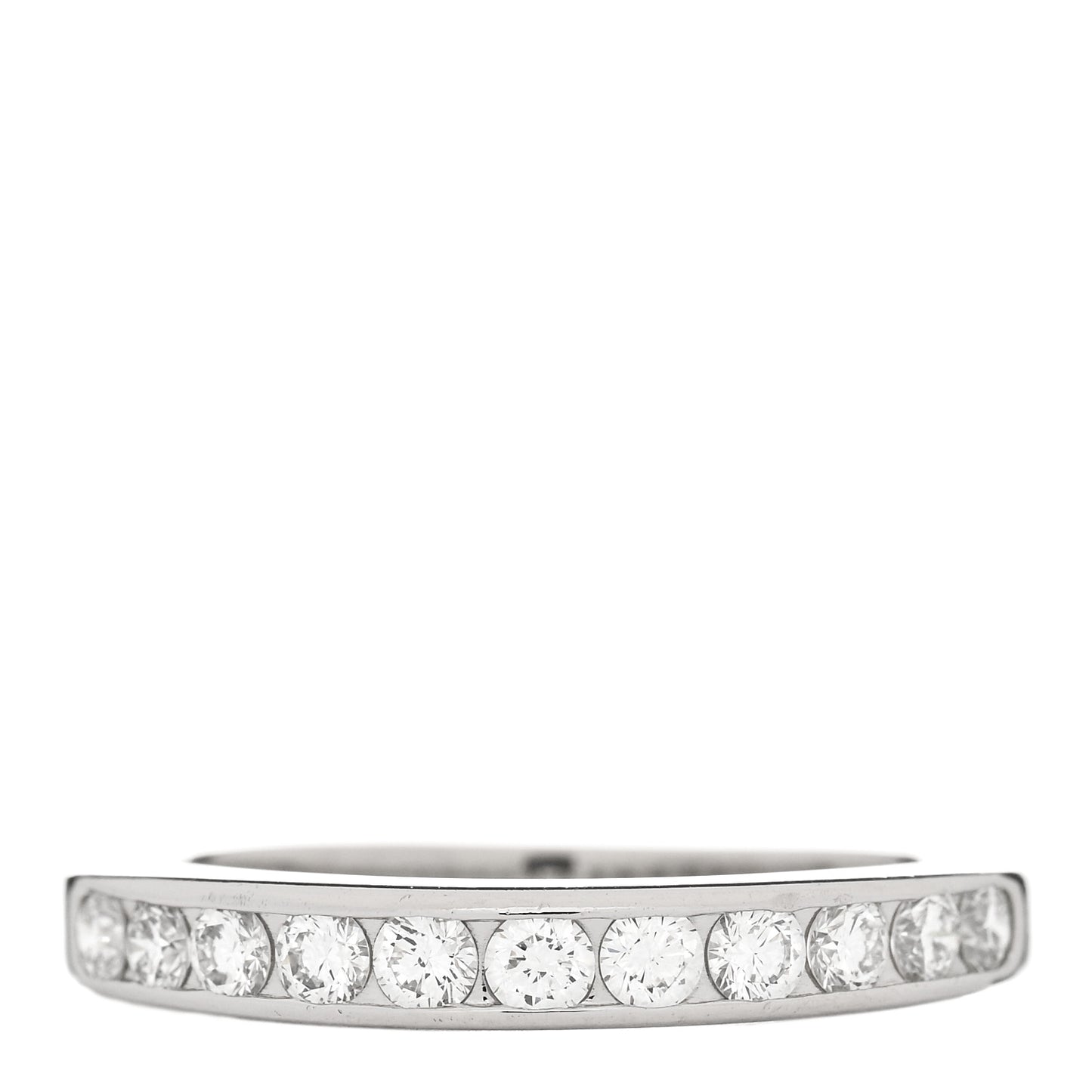 Platinum Diamond .33ctw Half Circle Wedding Band Ring 50 5.5