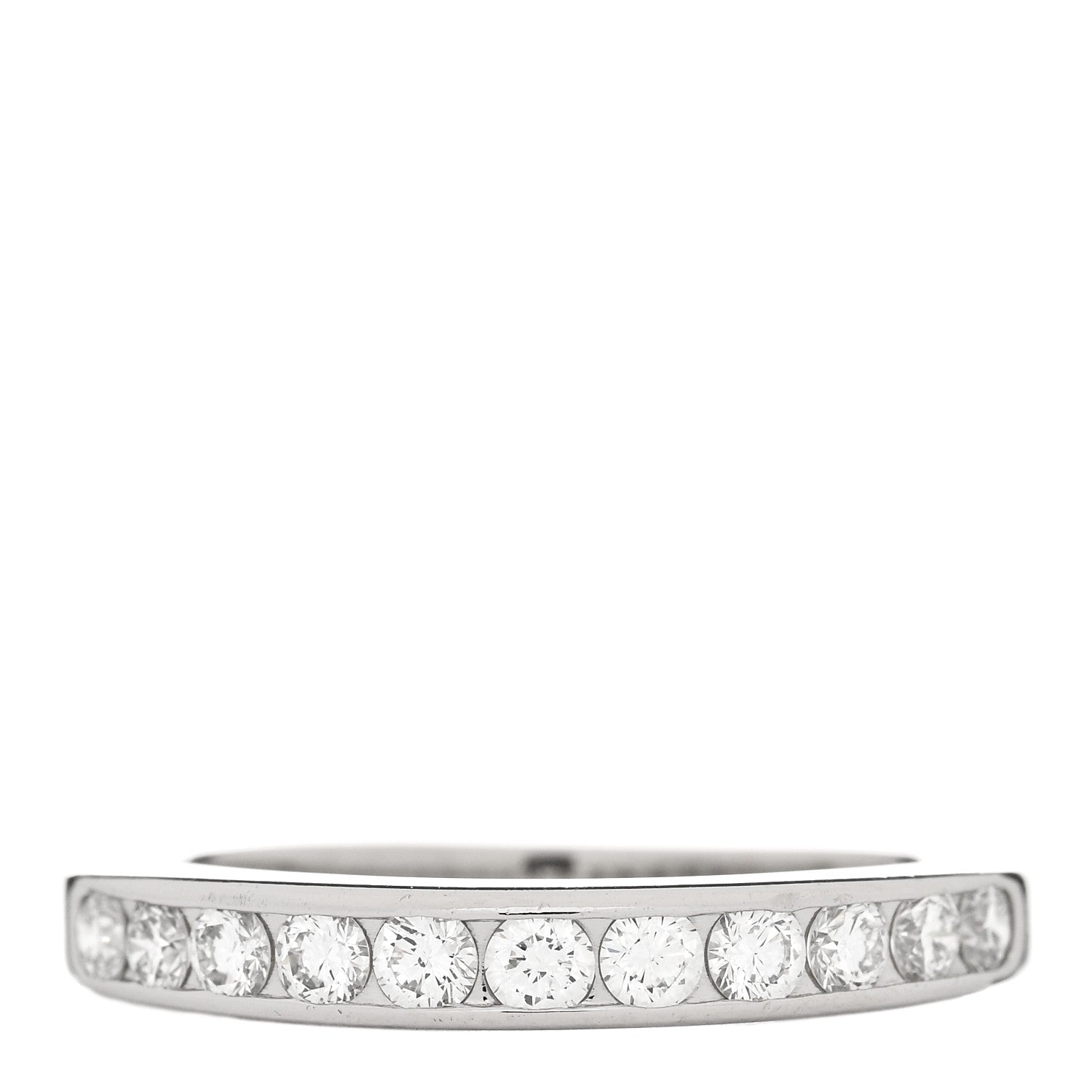 Tiffany Platinum Diamond .33ctw Half Circle Wedding Band Ring 50 5.5 1 of 5