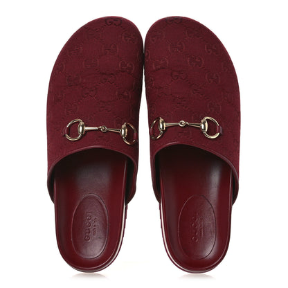 Gucci GG Supreme Monogram Womens Horsebit Slippers 40 Rosso Ancora 2 of 13