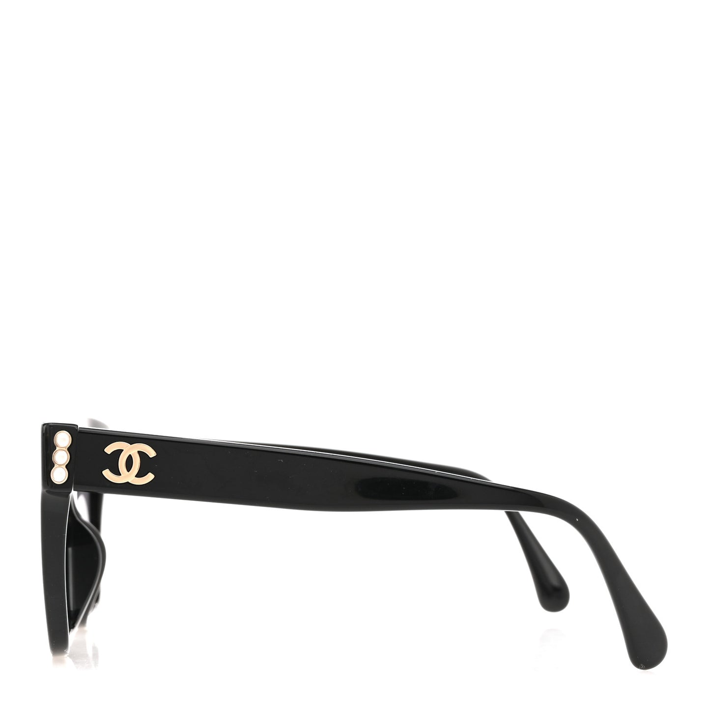 Acetate Polarized Pearl CC Square Sunglasses 5482-H-A Black