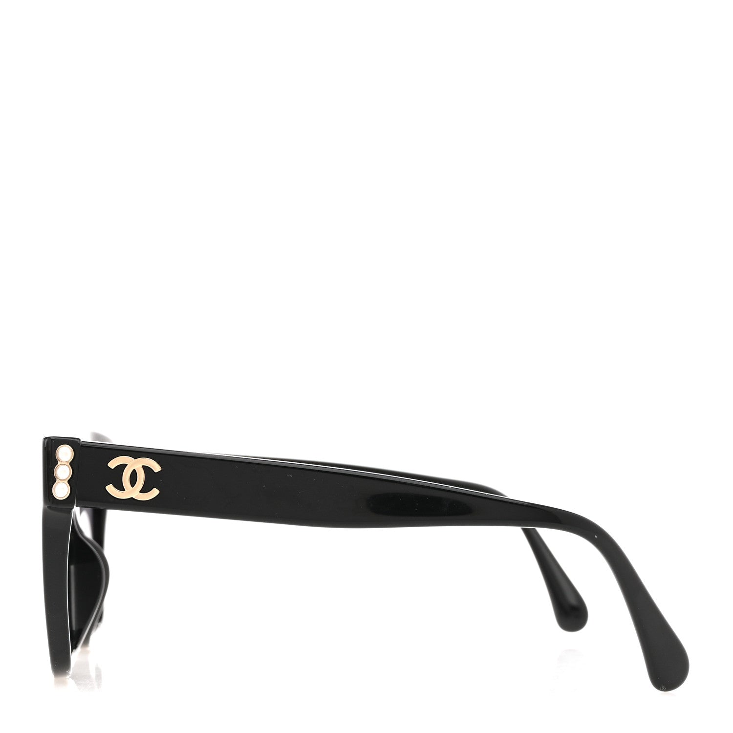 Chanel Acetate Polarized Pearl CC Square Sunglasses 5482-H-A Black 3 of 9