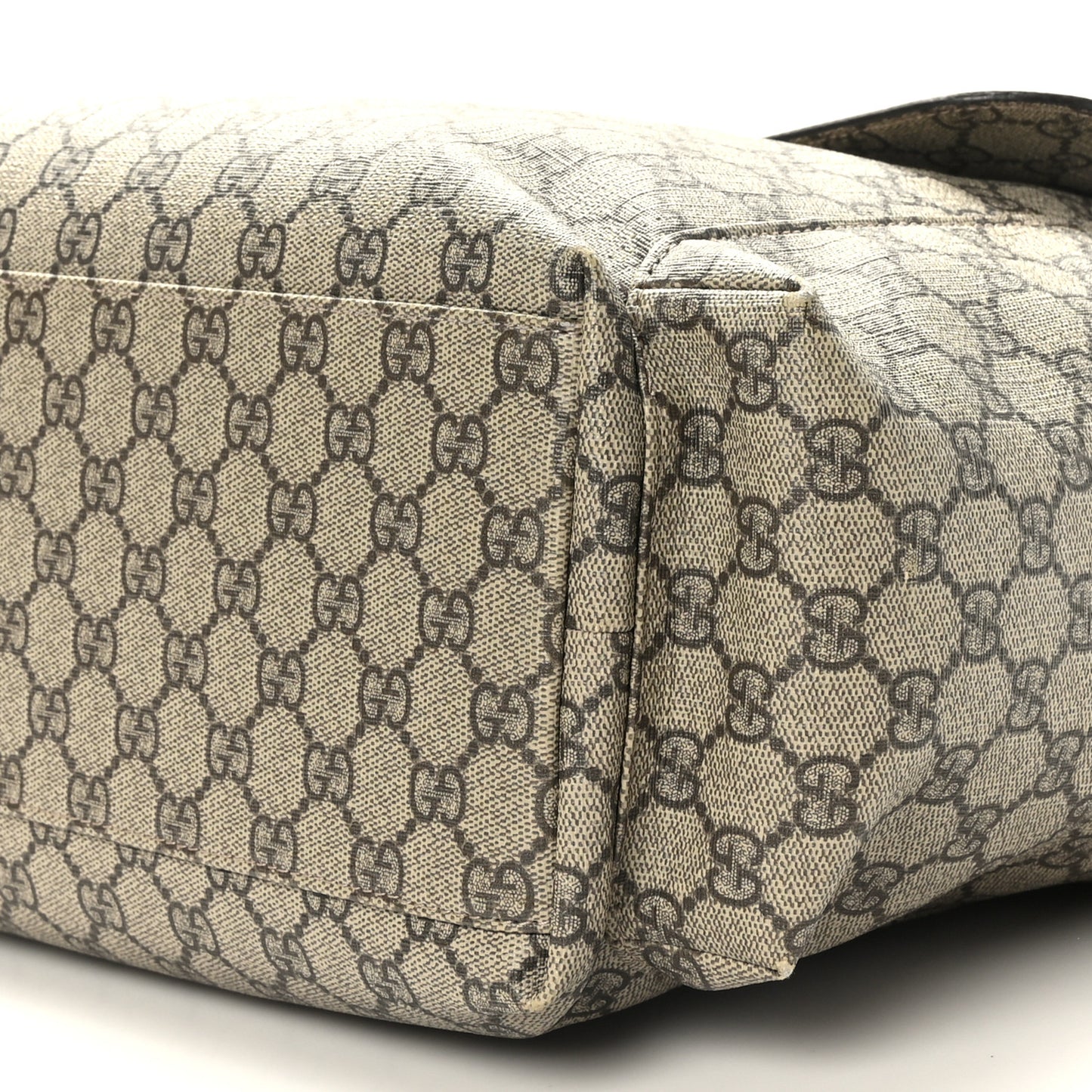 GG Plus Monogram Messenger Diaper Bag Dark Brown