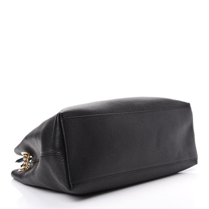 Gucci Pebbled Calfskin Medium Soho Chain Shoulder Bag Black 3 of 9