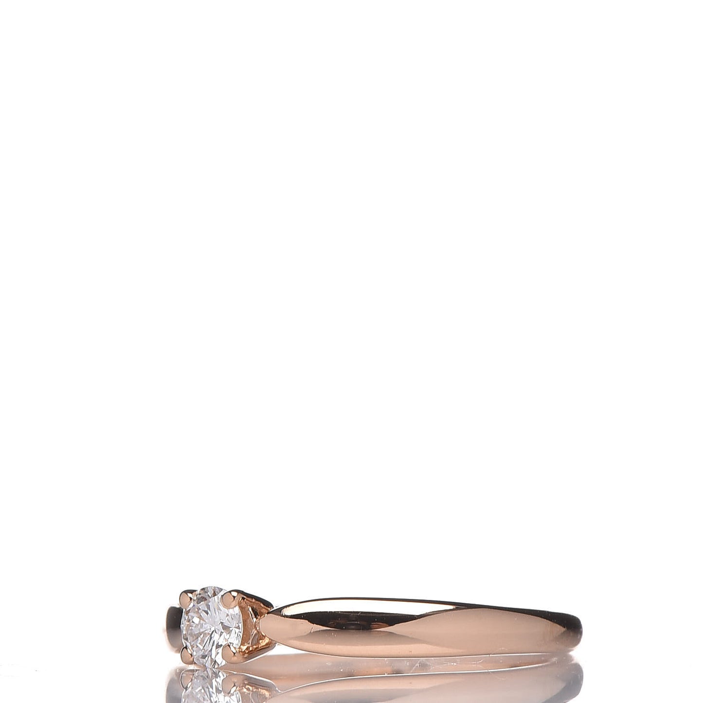 18K Rose Gold Diamond .17ct Harmony Solitaire Engagement Ring 50 5.25