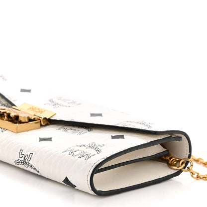 MCM Visetos Large Patricia Wallet On Chain White 9 of 10