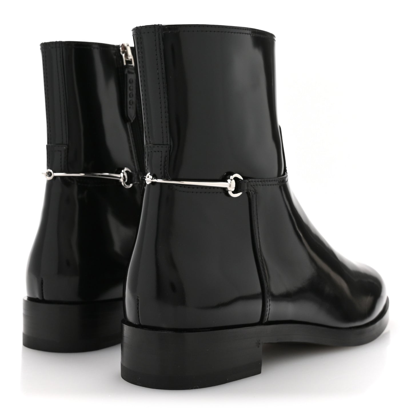 Brushed Calfskin Michelangelo Slim Horsebit Ankle Boots 39.5 Black