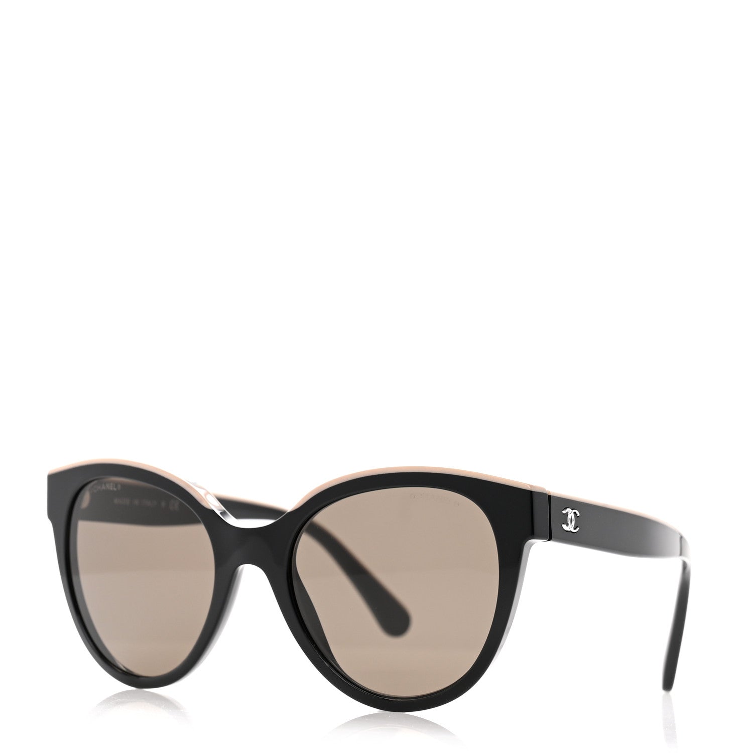 Chanel Acetate CC Butterfly Sunglasses 5414 Black Beige 1 of 8