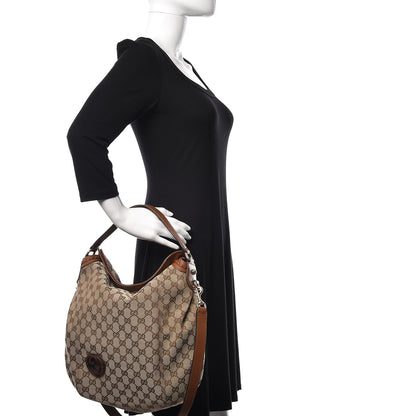 Gucci Monogram Medium Brick Lane Hobo Brown 3 of 12