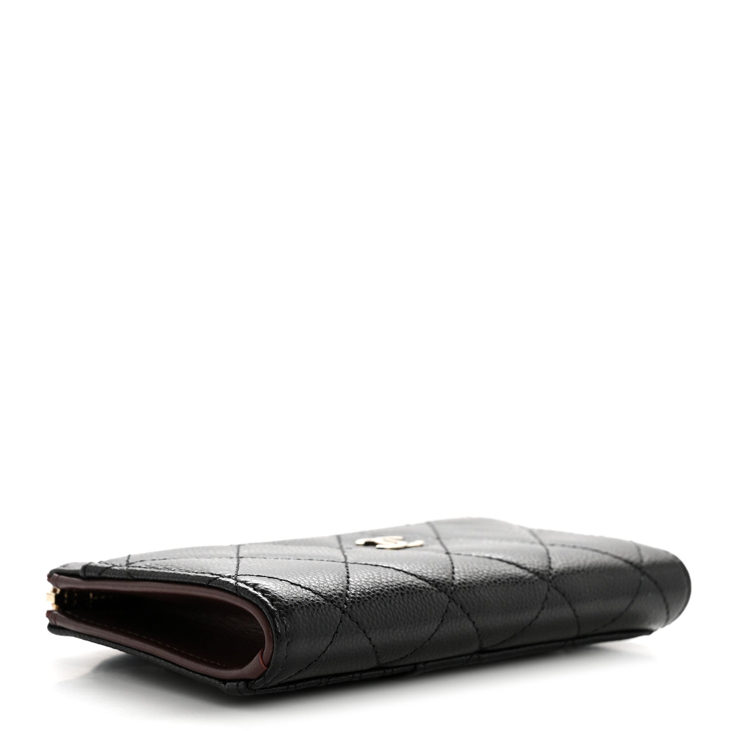 Chanel Caviar Quilted CC Zip Around Card Holder Black 4 of 8