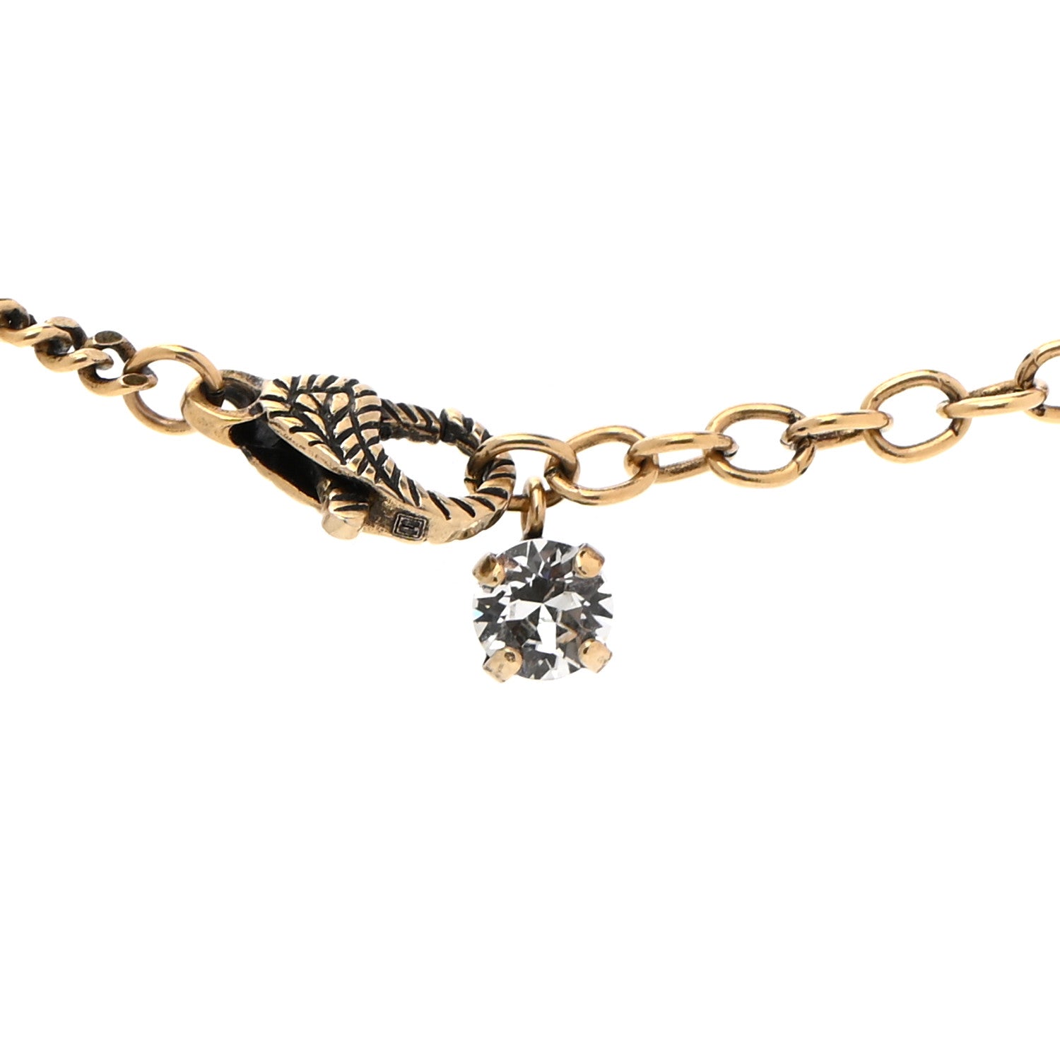 Gucci Pearl Marmont Necklace Aged Gold Cream 4 of 4