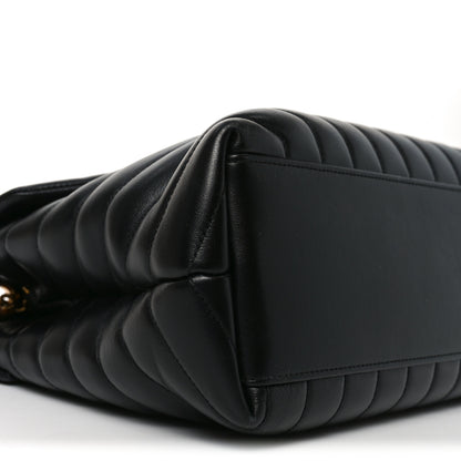 Saint Laurent Calfskin Y Quilted Monogram Medium Loulou Chain Satchel Black 9 of 10