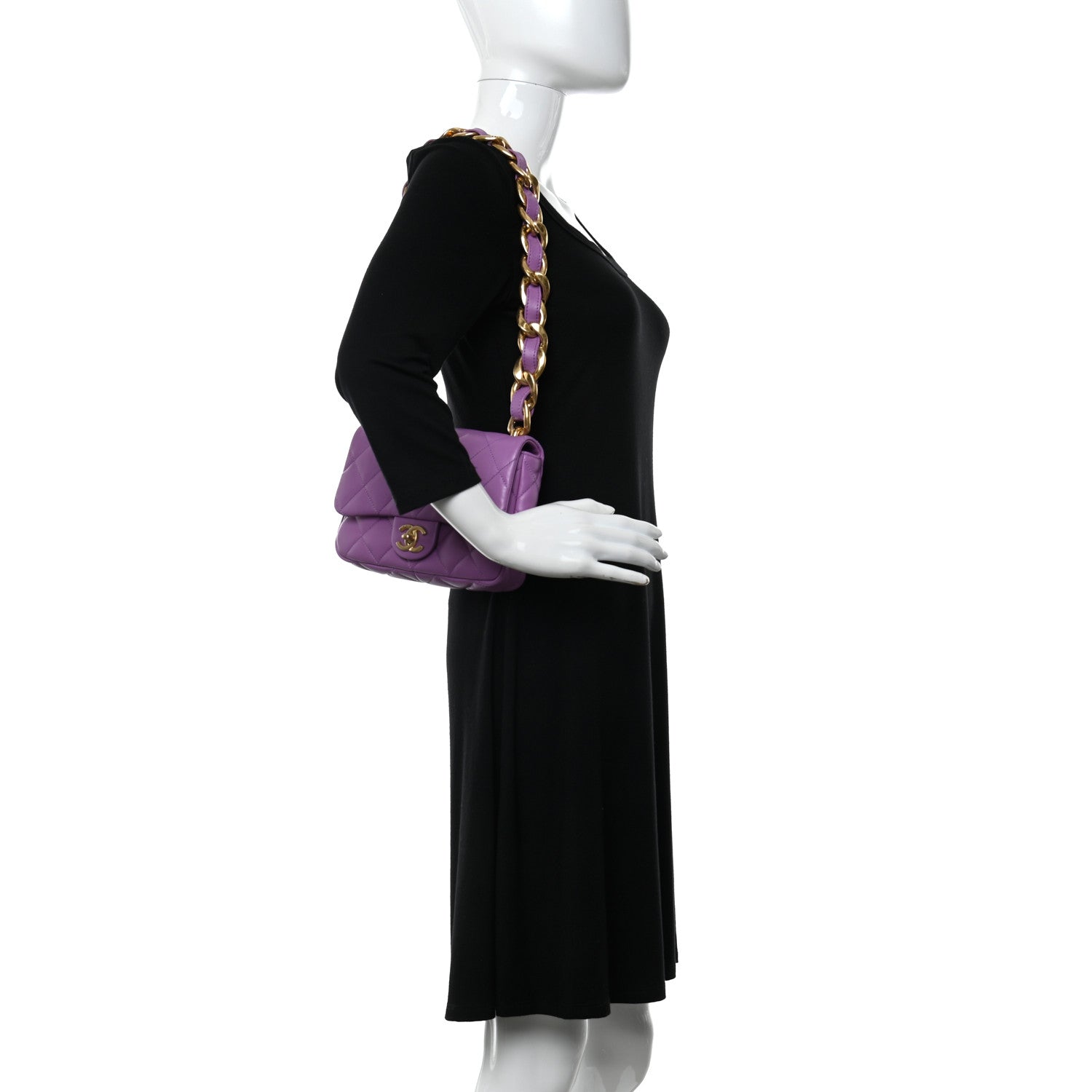 Chanel Lambskin Quilted Small CC Funky Town Flap Purple 2 of 11