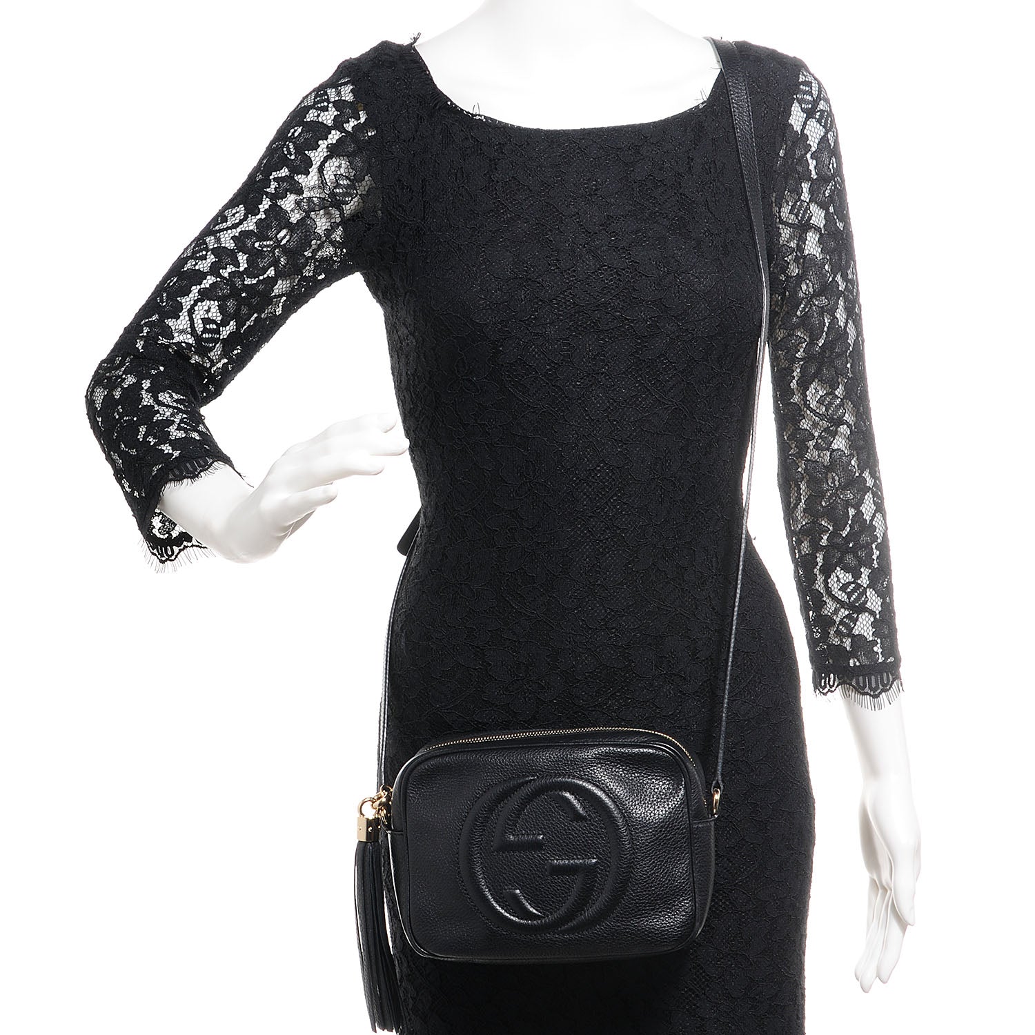Gucci Pebbled Calfskin Small Soho Disco Bag Black 2 of 7