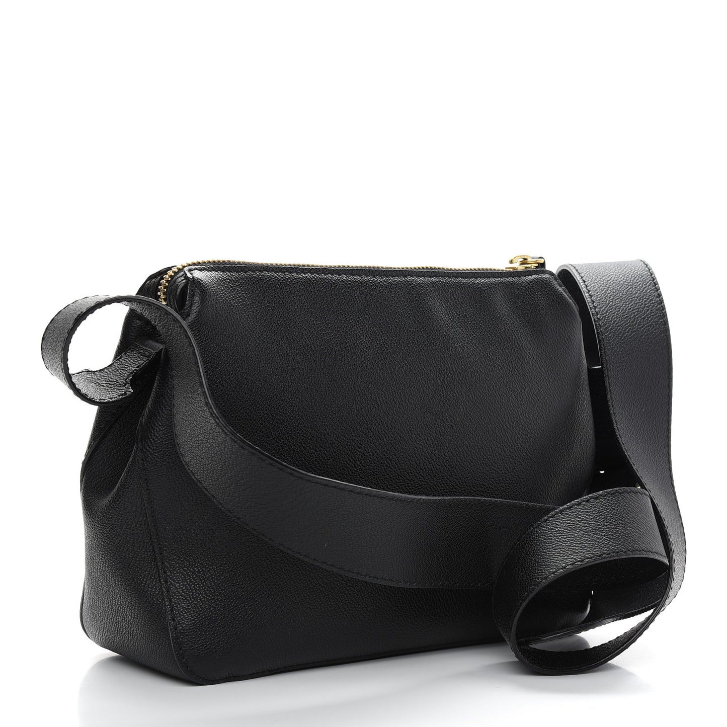 Soft Grain Calfskin House Check Small Helmsley Crossbody Black