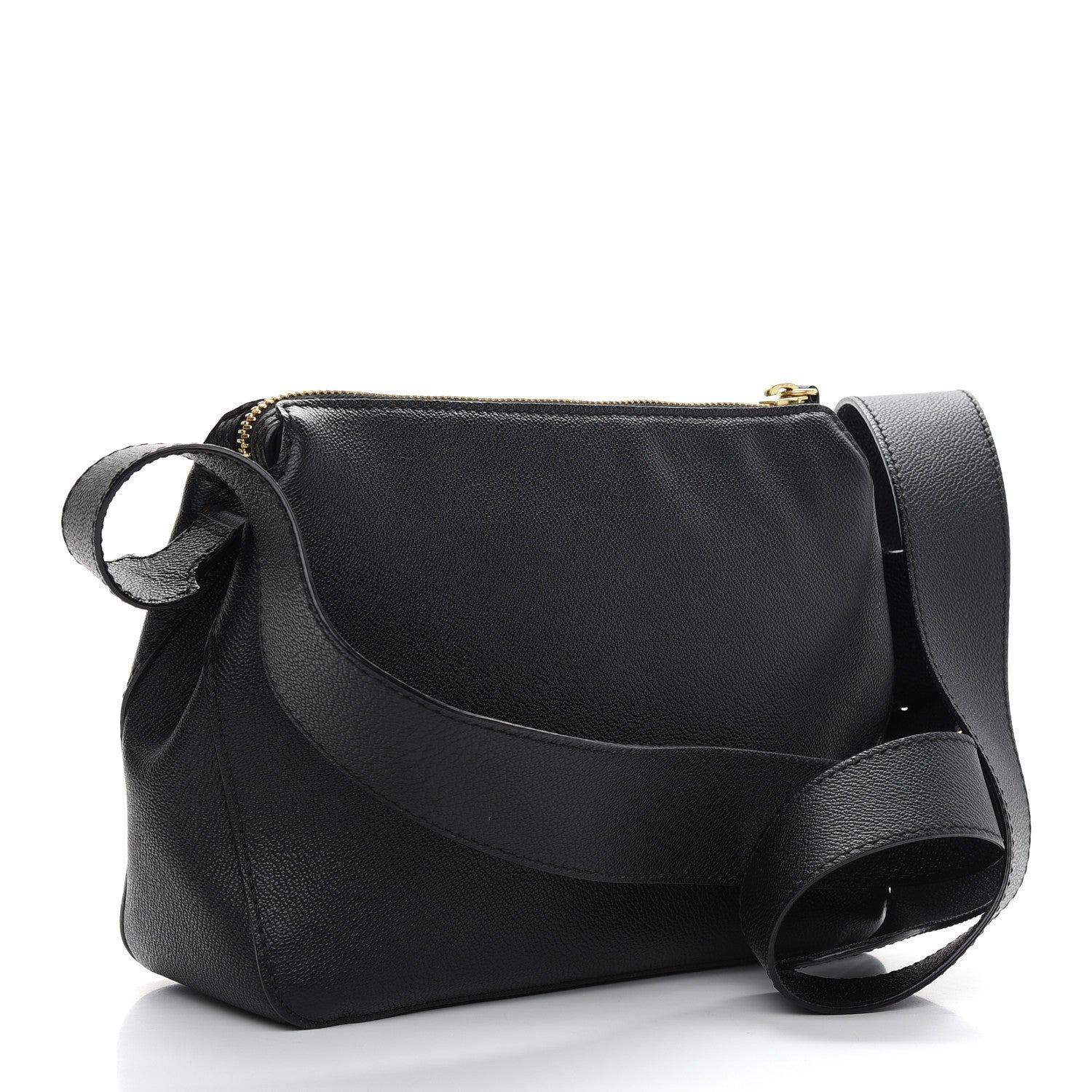 Burberry Soft Grain Calfskin House Check Small Helmsley Crossbody Black 3 of 12