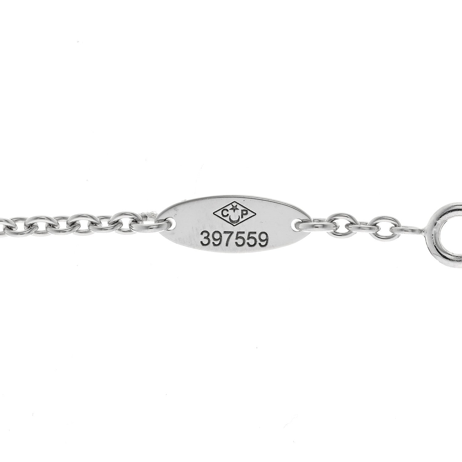 Christian Dior 18K White Gold Diamond Mimirose Pendant Necklace