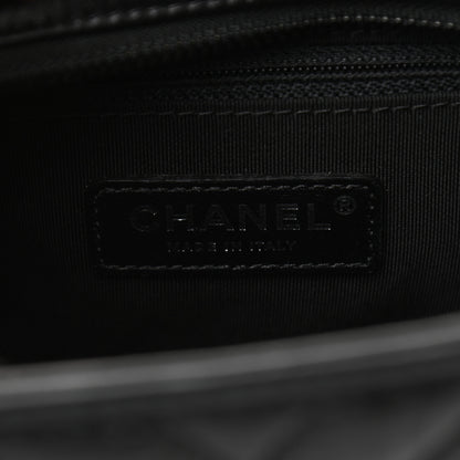 Chanel Aged Calfskin Chevron Quilted Small Gabrielle Hobo So Black 6 of 9