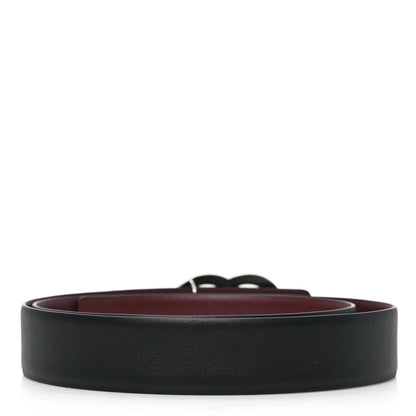 Chanel Calfskin CC Reversible Belt 90 36 Black Burgundy 2 of 4
