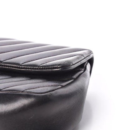 Chanel Lambskin Chevron Quilted Small Single Flap Black 13 of 15
