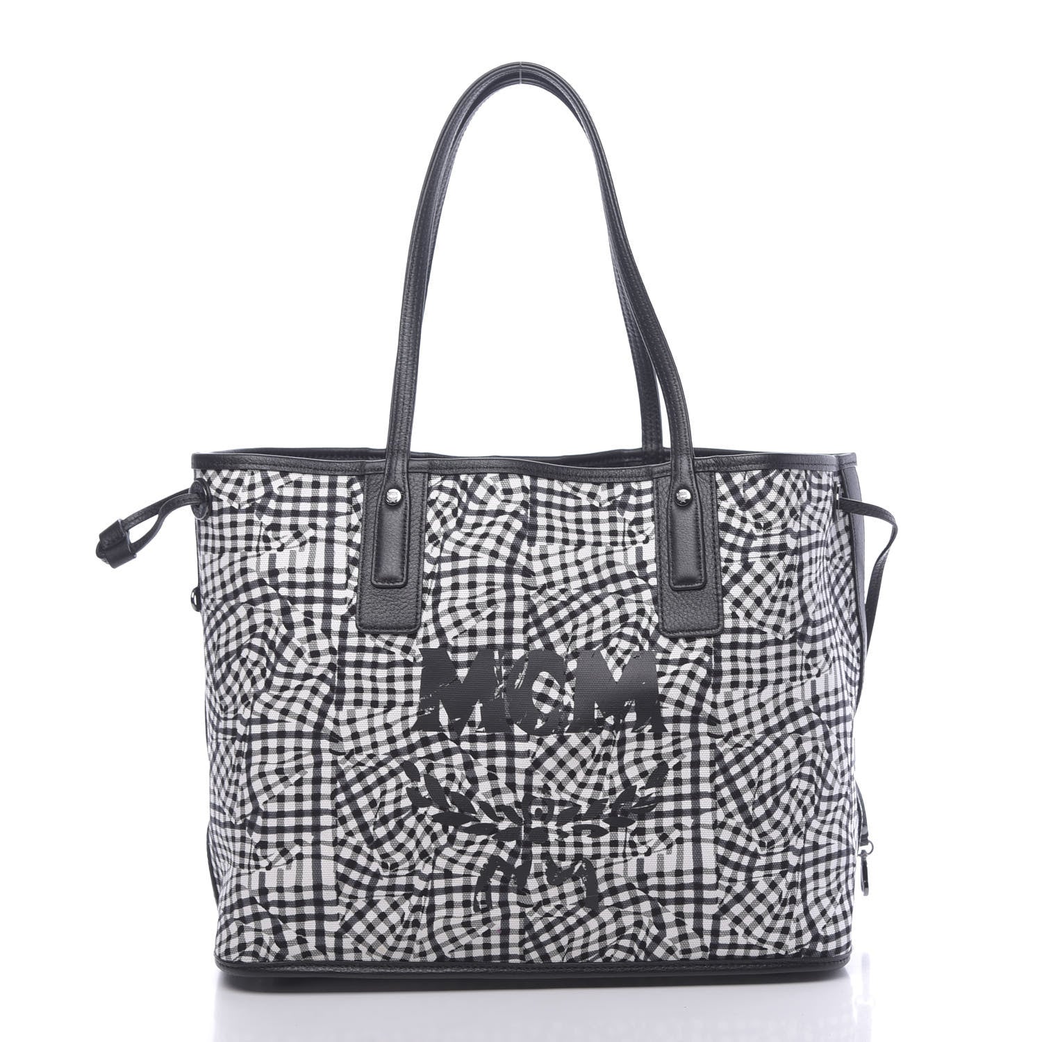 MCM Visetos Medium Liz Reversible Shopper Tote Black 4 of 17