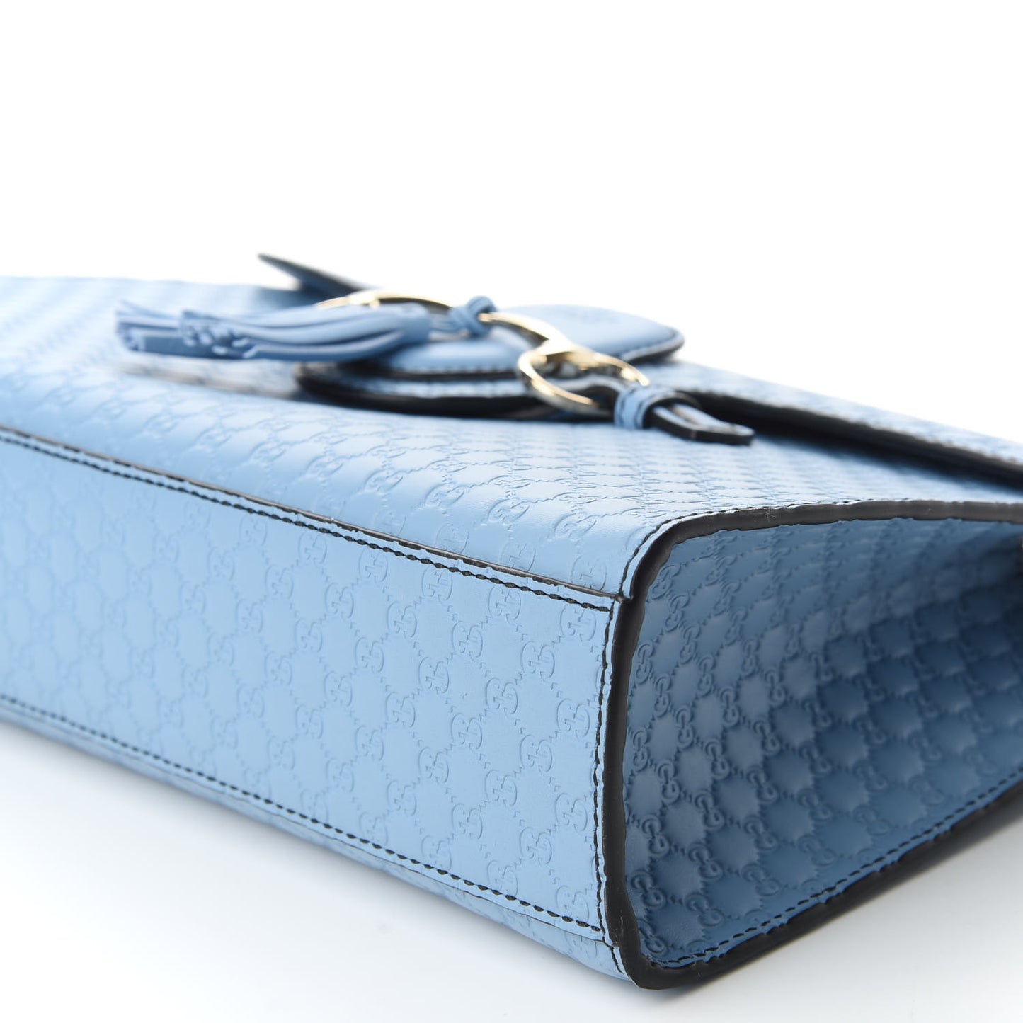 Microguccissima Medium Emily Chain Shoulder Bag Mineral Blue