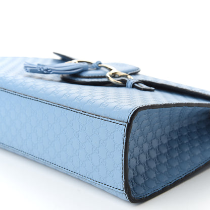 Gucci Microguccissima Medium Emily Chain Shoulder Bag Mineral Blue 7 of 9