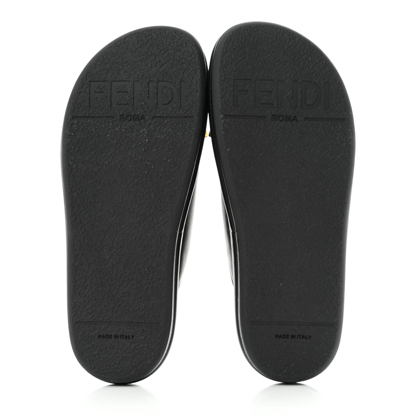 Vitello Womens Fendigraphy Slide Sandals 37 Black