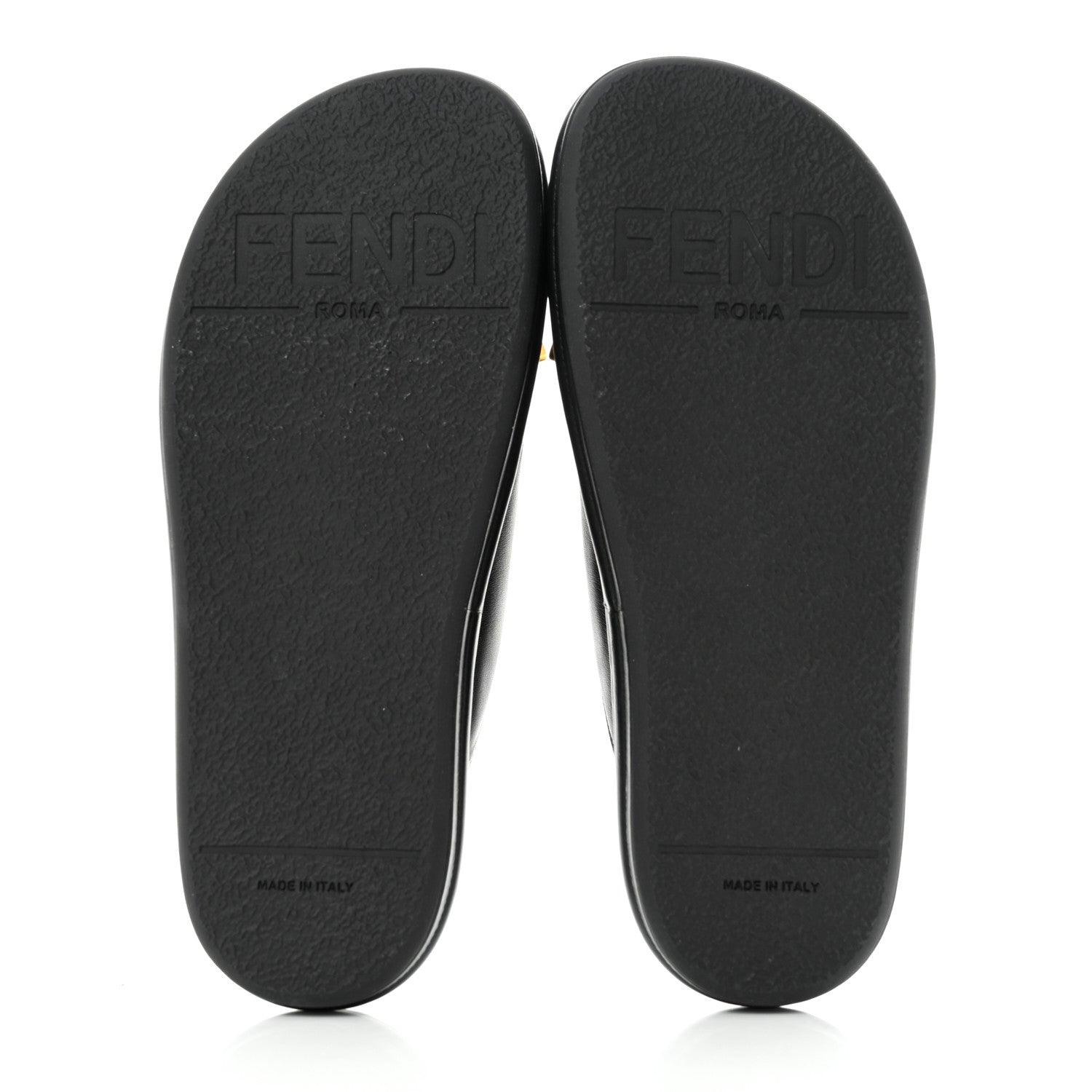 Fendi Vitello Womens Fendigraphy Slide Sandals 37 Black 5 of 9