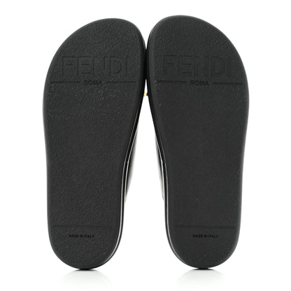 Fendi Vitello Womens Fendigraphy Slide Sandals 37 Black 5 of 9