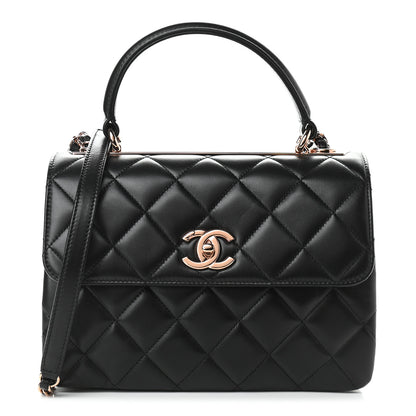 Chanel Lambskin Quilted Small Trendy CC Dual Handle Flap Bag Black 1 of 8