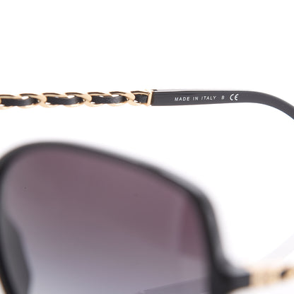Chanel Lambskin Square Chain Sunglasses 5210-Q Black 5 of 7