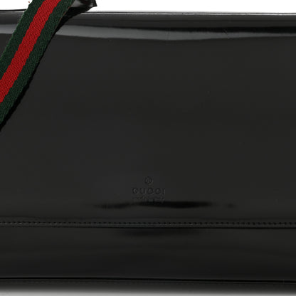 Gucci Patent Web Shoulder Bag Black 8 of 10