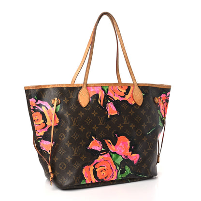 Louis Vuitton Monogram Roses Neverfull MM 3 of 13