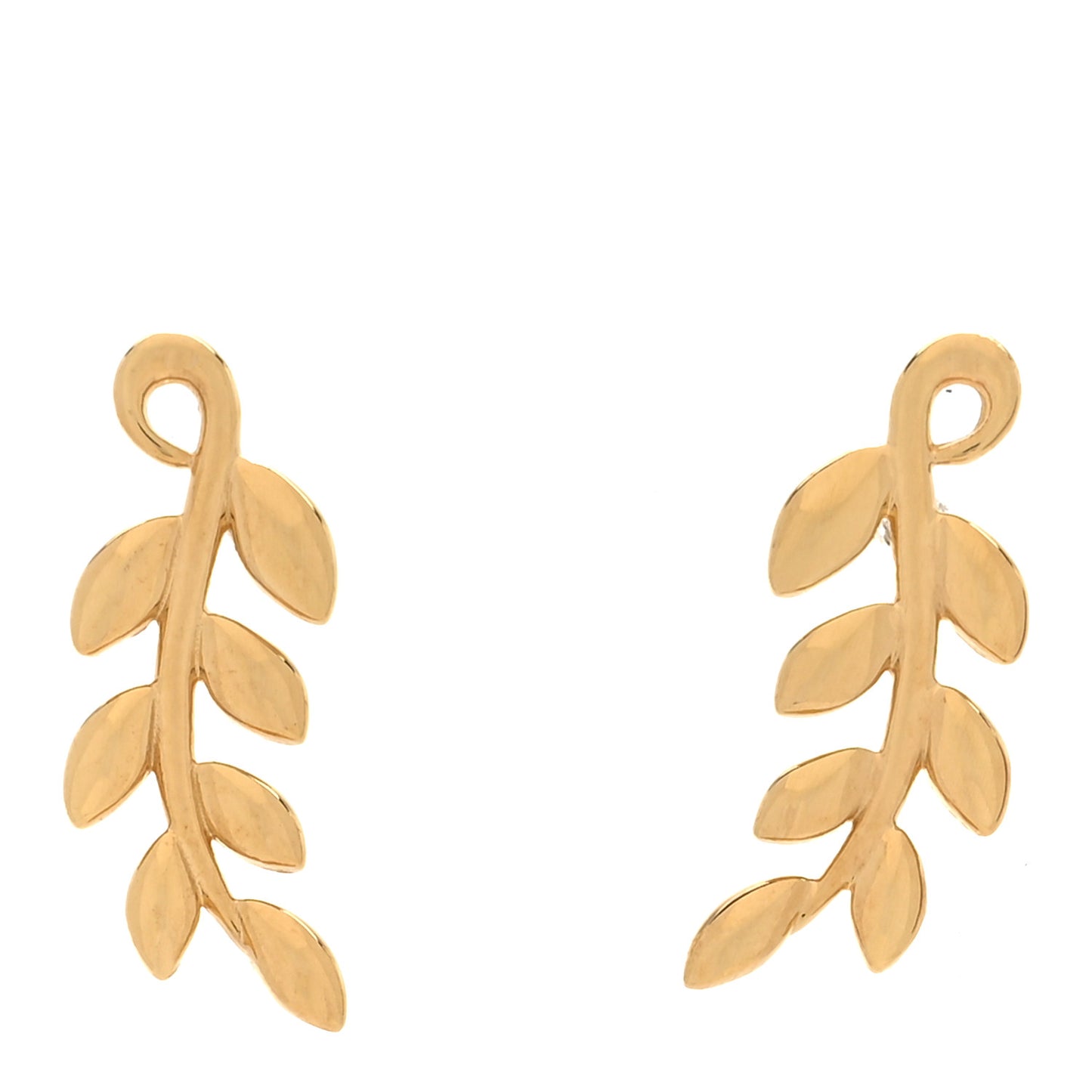 18K Yellow Gold Paloma Picasso Olive Leaf Climber Earrings