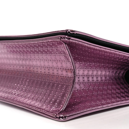 Christian Dior Metallic Patent Micro-Cannage Medium Diorama Flap Bag Pink 9 of 9