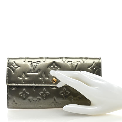 Louis Vuitton Vernis Sarah Wallet Gris Art Deco 2 of 6