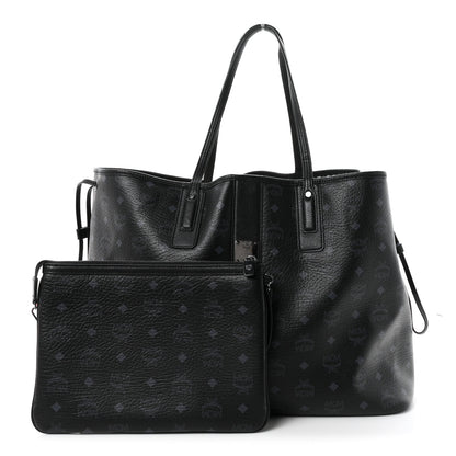 MCM Visetos Large Liz Reversible Shopper Tote Black 4 of 21