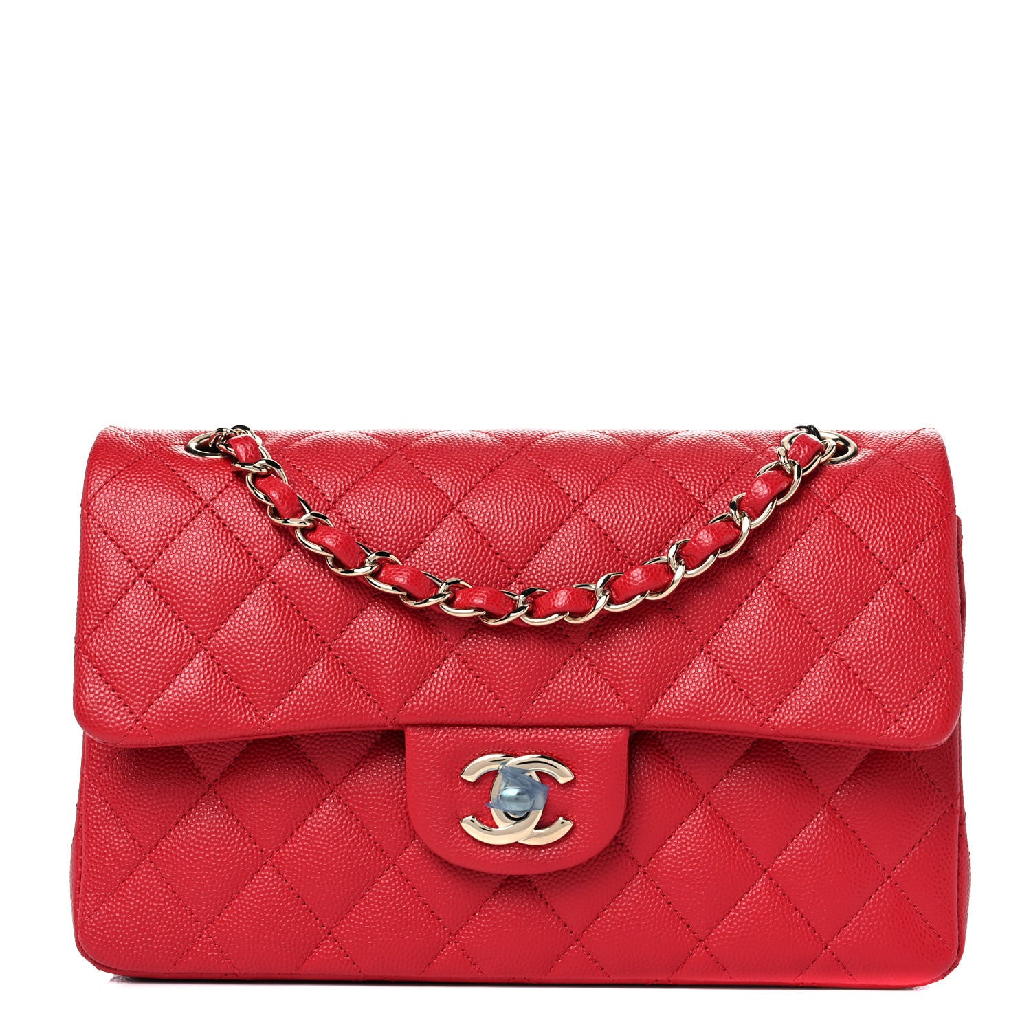 Chanel Caviar Quilted Small Double Flap Red 1 of 11