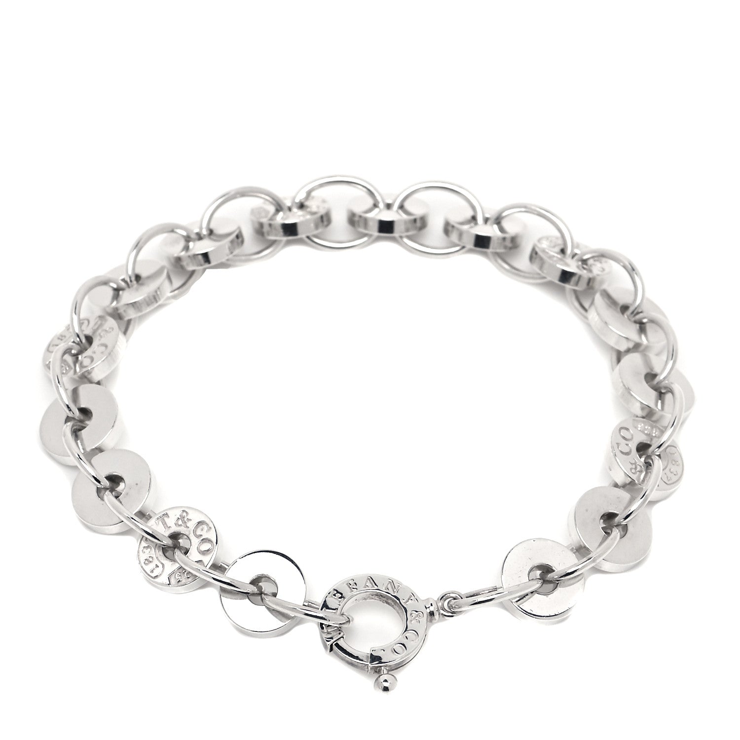 Tiffany Sterling Silver 1837 Circle Bracelet 3 of 4