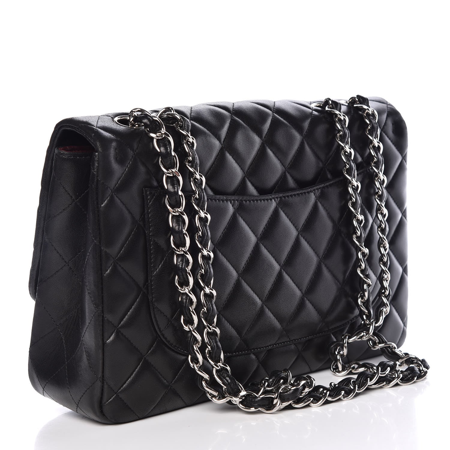 Chanel Lambskin Quilted Jumbo Single Flap Black 3 of 9