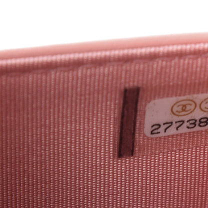Chanel Caviar Quilted Boy Wallet On Chain WOC Pink 8 of 13
