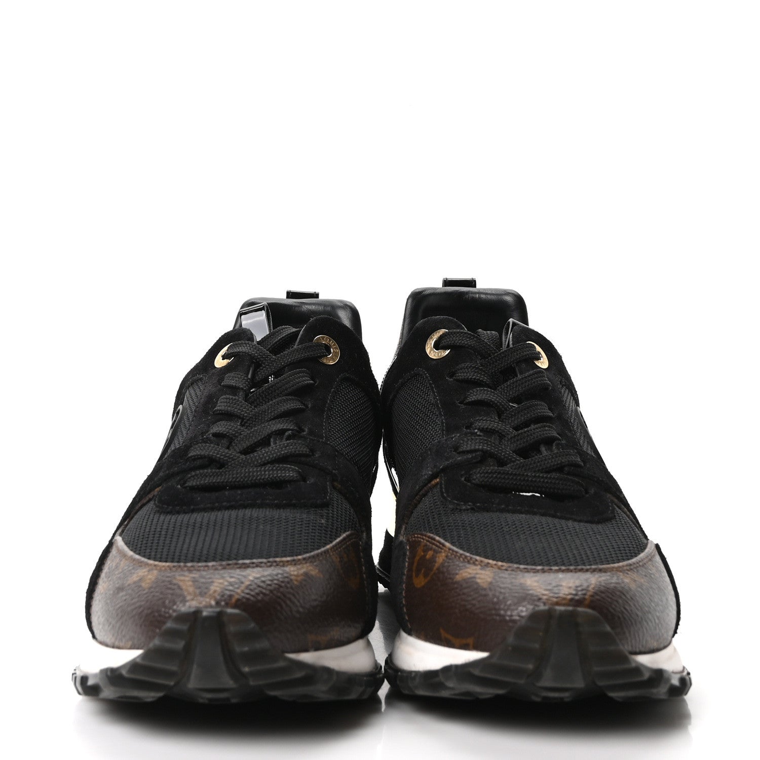 Louis Vuitton Suede Monogram Run Away Sneakers 38.5 Black 3 of 9