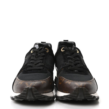 Louis Vuitton Suede Monogram Run Away Sneakers 38.5 Black 3 of 9