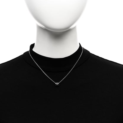 Hermes Lacquered Palladium Mini Pop H Pendant Necklace Black 2 of 8