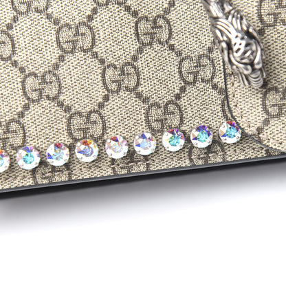 Gucci GG Supreme Monogram Crystal Small Dionysus Shoulder Bag Black 8 of 12