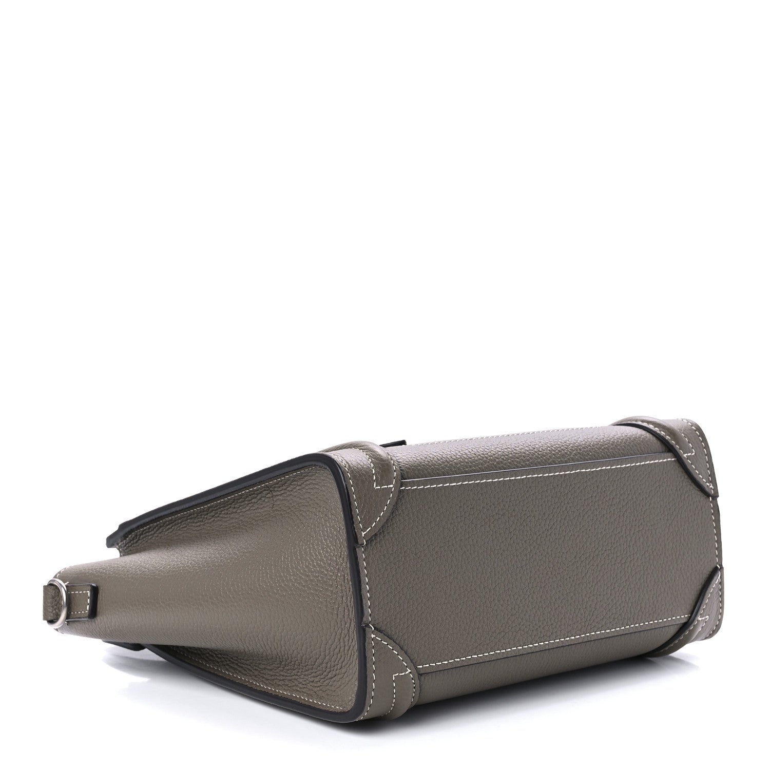 Celine Drummed Calfskin Nano Luggage Souris 4 of 12