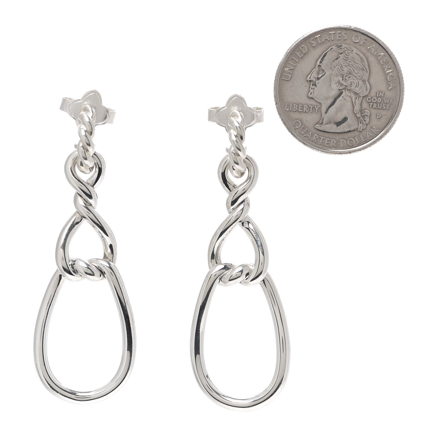 David Yurman Sterling Silver Continuance Triple Drop Earrings 2 of 4